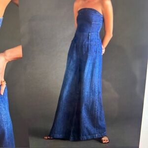 Pilcro Blue Denim Jumpsuit